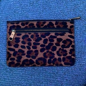 J Crew wallet, real dyed calf hair